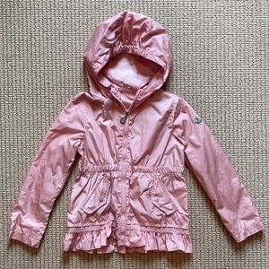 Girls Moncler Pink Raincoat